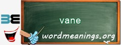 WordMeaning blackboard for vane